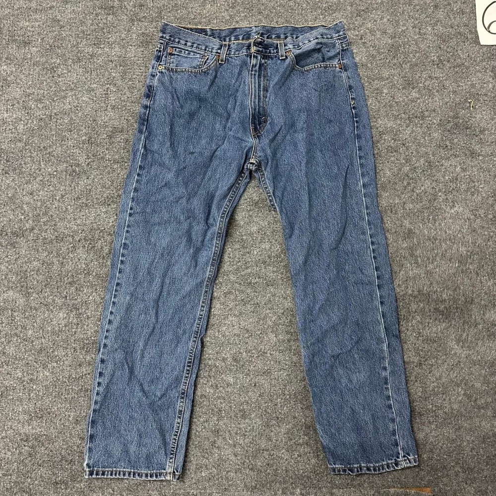 Levi's Jeans Mens Size 36 Blue 505 Regular Fit Straight Leg Denim Casual Pants